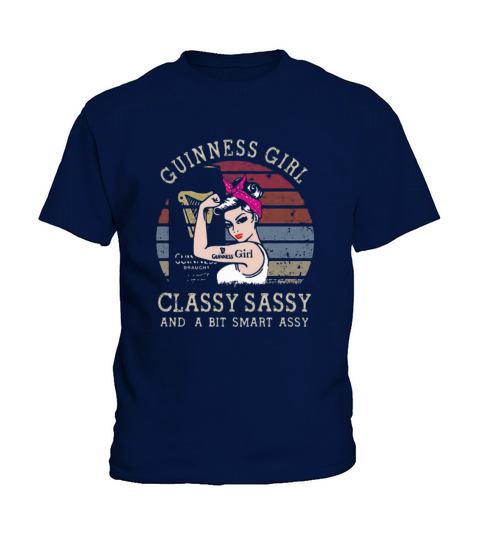 Strong Guinness girl classy sassy and a bit smart assy vintage shirt Kids T-Shirt