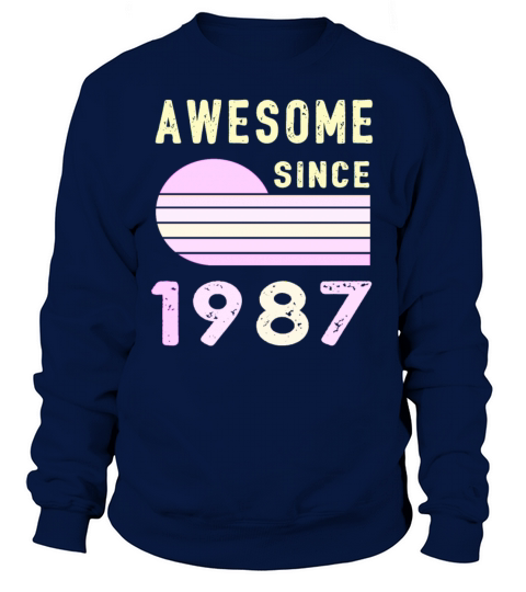 1987 Birthday Retro Vintage Gift Sweatshirt Unisex