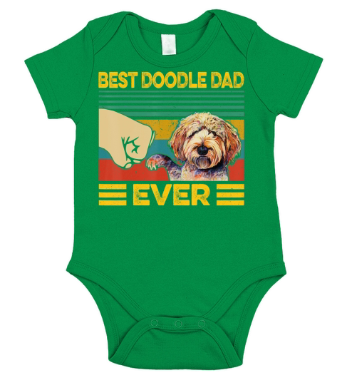 Best DOODLE Dad Ever T-Shirt Short Sleeve Baby One-Piece