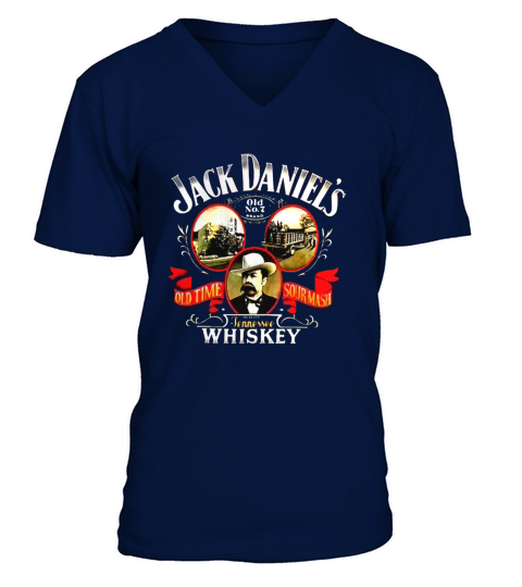Rare vintage 1989 Jack Daniel’s old time sour mash tennesee whiskey shirt V-Neck T-shirt