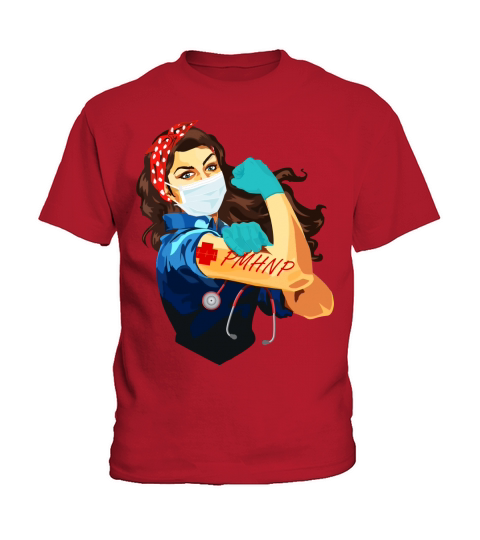 Psychiatric Mental Health Nurse Practitioner Pmhnp Frontline Workers Nurse Strong Rosie Riveter - Coffee Mug (colored) Kids T-Shirt