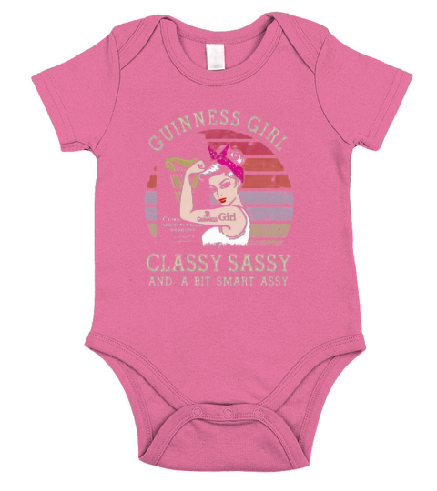 Strong Guinness girl classy sassy and a bit smart assy vintage shirt Short Sleeve Baby One-Piece