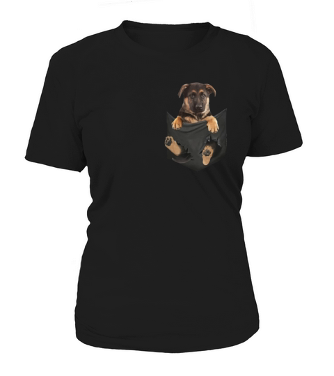 German Shepherd Baby Dog in Tiny Pocket Women's T-Shirt
