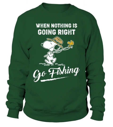 Snoopy go fishing Sweatshirt Unisex