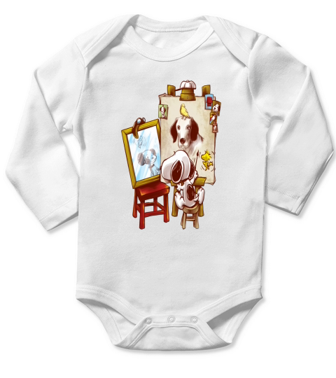 triple-beagle-portrait Long Sleeve Baby One-Piece