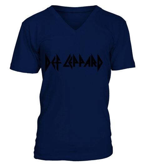 Def Leppard Logo Black V-Neck T-shirt