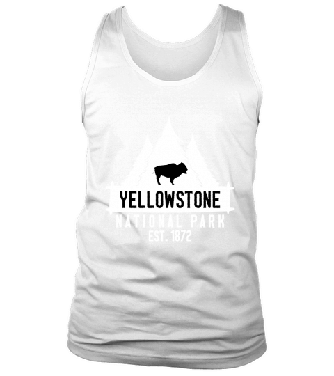 Yellowstone National Park Bison - Est 1872 Pine Tree T-Shirt Tank Top Unisex