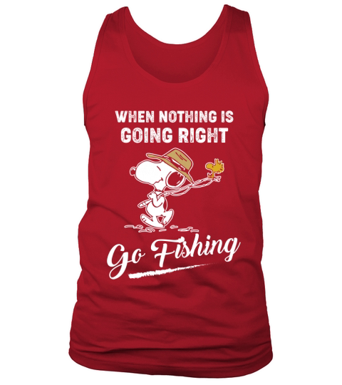 Snoopy go fishing Tank Top Unisex