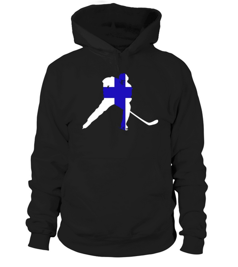 Finland Ice Hockey Shirt Fin Player Finnish Team Stick Puck Black Youth B0713SM6SN 1 Hoodie Unisex