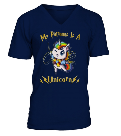 My patronus is a unicorn shirt V-Neck T-shirt