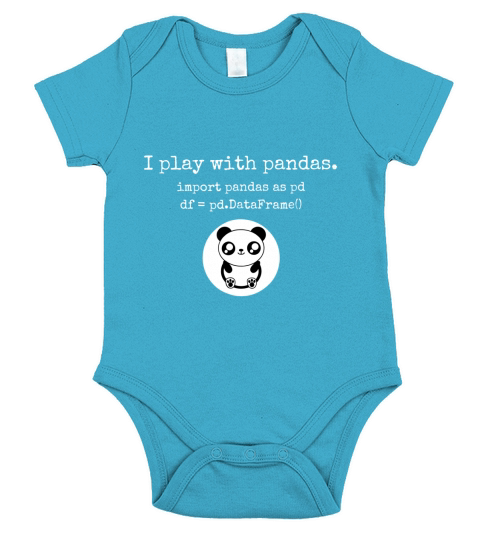 Funny Playing With Python Pandas Data Science shirt Short Sleeve Baby One-Piece