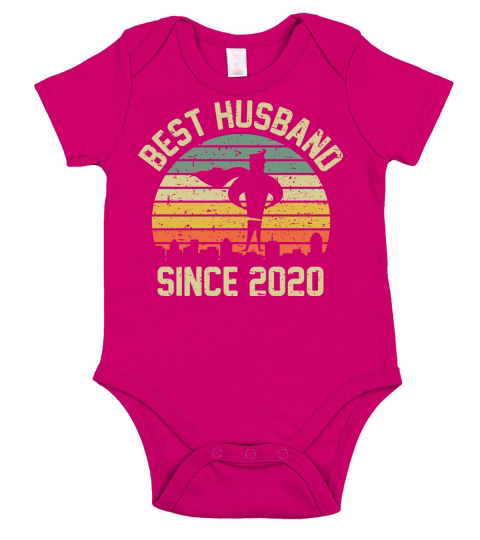 Wedding Anniversary Best Husband SINCE 2020 Short Sleeve Baby One-Piece