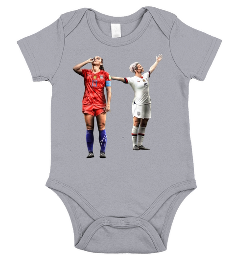 Alex Morgan and Megan Rapinoe womens soccer shirt Short Sleeve Baby One-Piece