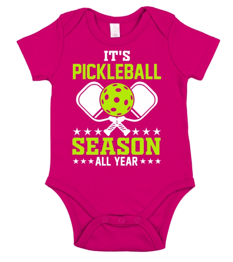 Its Pickleball Season All Year Short Sleeve Baby One-Piece