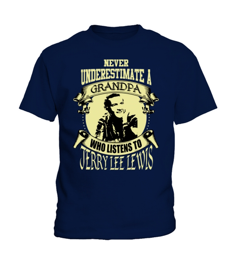 Never Underestimate A Grandpa Who Listens To Jerry Lee Lewis Kids T-Shirt