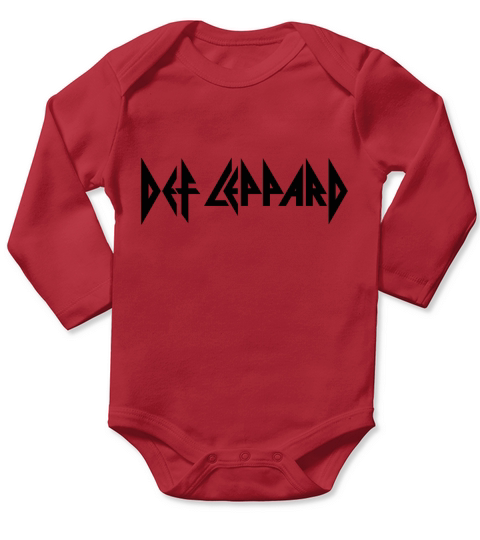 Def Leppard Logo Black Long Sleeve Baby One-Piece
