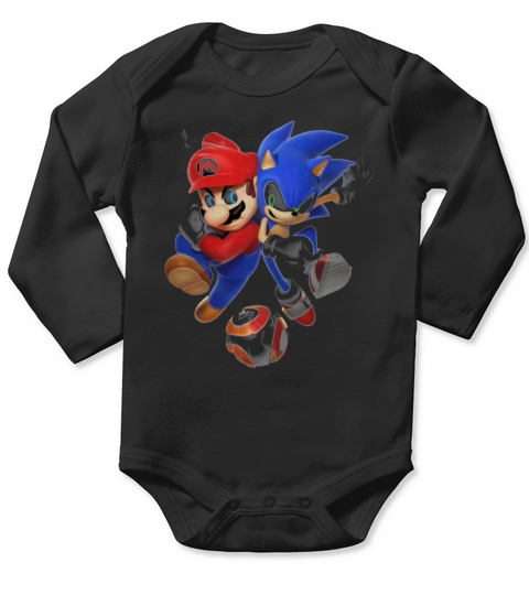Mario and Sonic Rio Long Sleeve Baby One-Piece