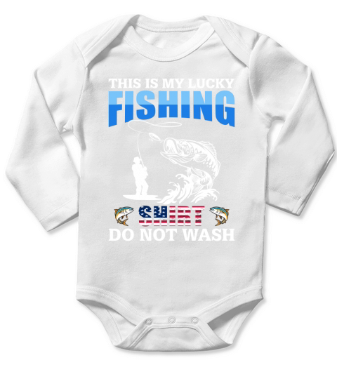This Is My Lucky Fishing Long Sleeve Baby One-Piece