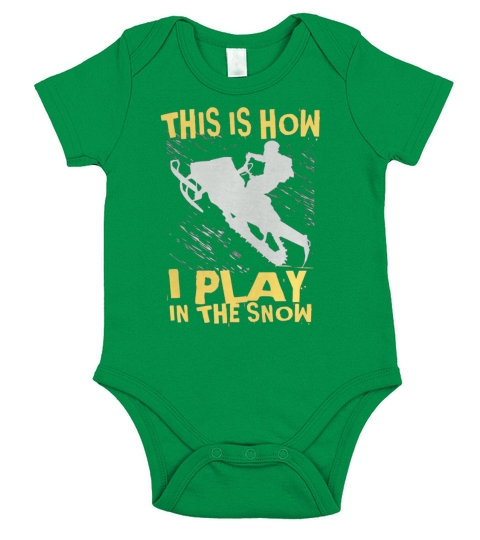 Snowmobile Snow Play Short Sleeve Baby One-Piece