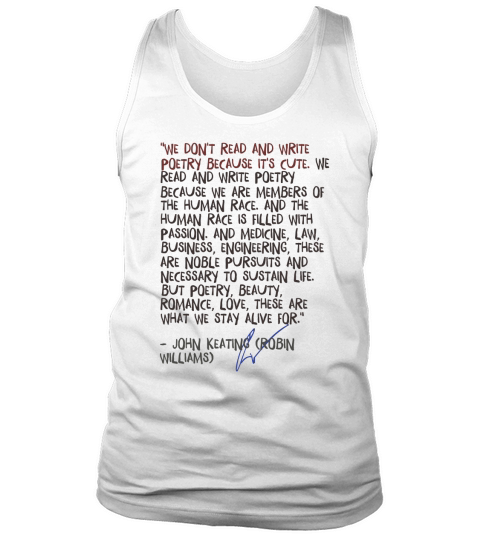 Dead Poets Society Tank Top Unisex