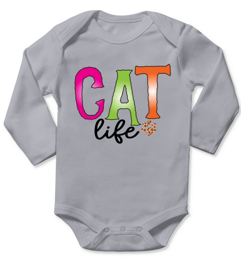 Cat Life Long Sleeve Baby One-Piece