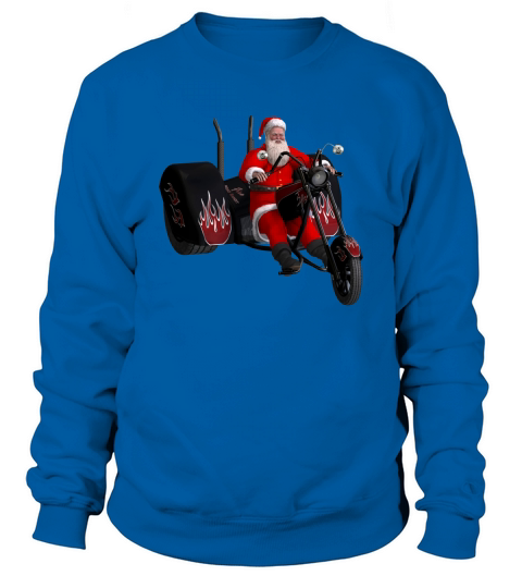 Santa and his custom trike Christmas Sweatshirt Unisex