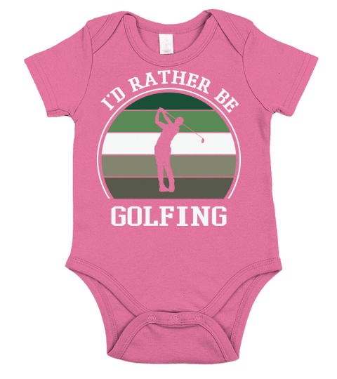 Id Rather Be Golfing Golf Short Sleeve Baby One-Piece