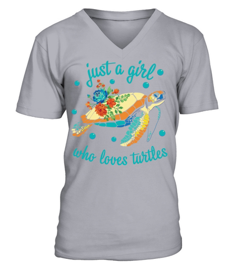 Just A Girl Who Loves Turtles Sea Turtle V-Neck T-shirt