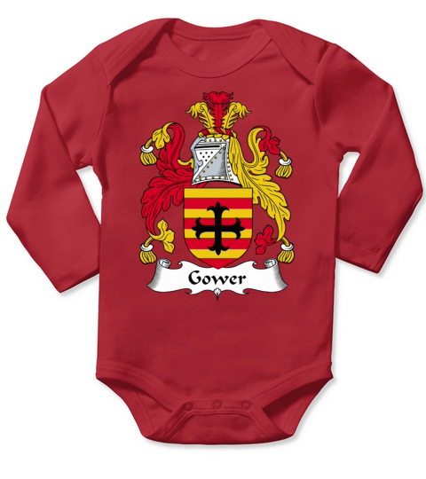 Gower Family Crest / Coat of Arms British Family Crests Long Sleeve Baby One-Piece