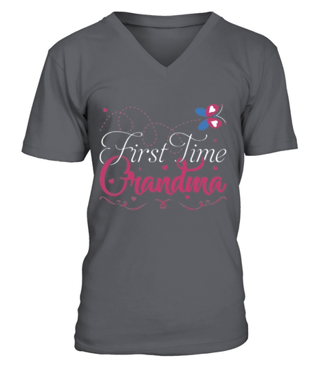 1ST TIME GRANDMA T-SHIRT V-Neck T-shirt
