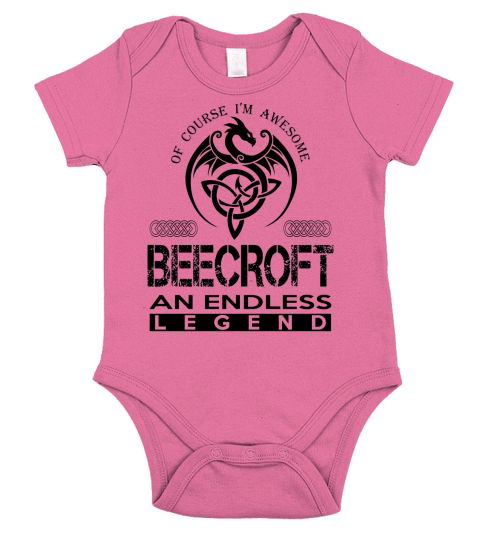 BEECROFT Shirts - Awesome BEECROFT An Endless Legend Name Shirts Short Sleeve Baby One-Piece