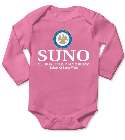 Southern University At New Orleans School Of Social Work Long Sleeve Baby One-Piece
