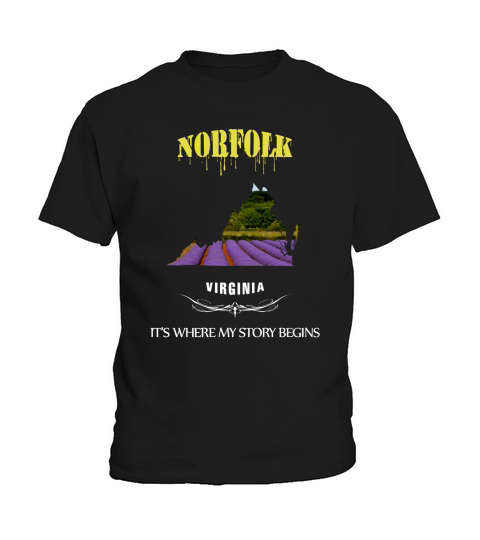 NORFOLK VIRGINIA born in NORFOLK Kids T-Shirt