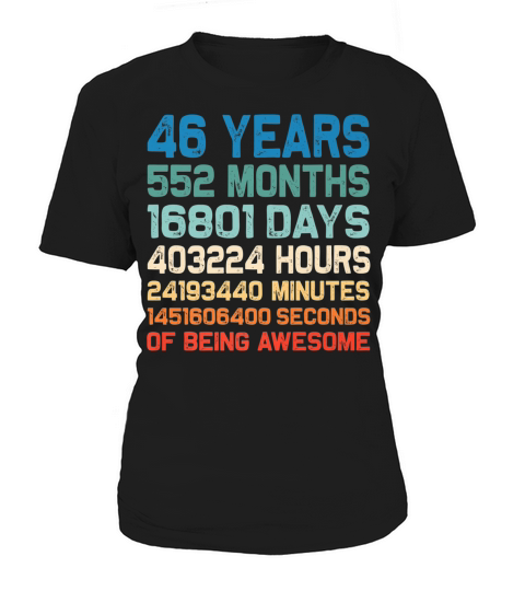 46th Birthday 46 Years Of Being Awesome Wedding Anniversary Premium T Shirt Women's T-Shirt