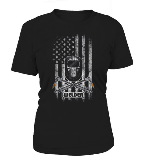 American Flag Welding Skull Mask and Torches T-Shirt Women's T-Shirt