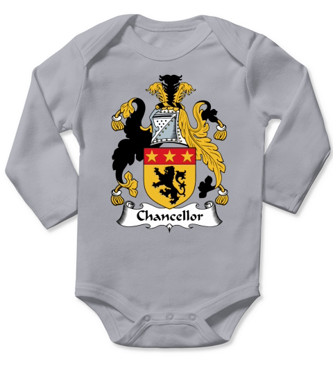Chancellor Family Crest Scottish Family Crests Long Sleeve Baby One-Piece