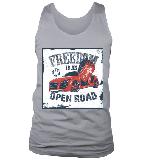 Vintage Car Freedom is an open road Tank Top Unisex