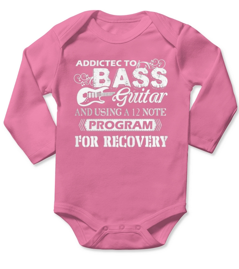 Bass Guitar Shirt Long Sleeve Baby One-Piece
