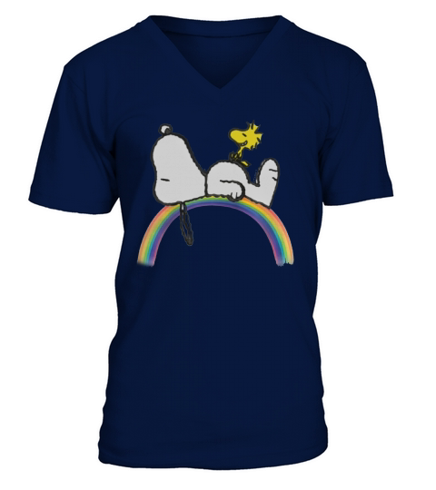 Peanuts Snoopy Rainbow LGBT World Pride shirt V-Neck T-shirt