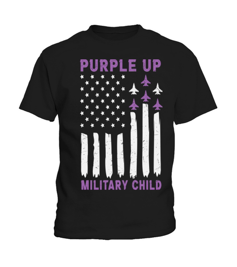 Purple up military child Kids T-Shirt