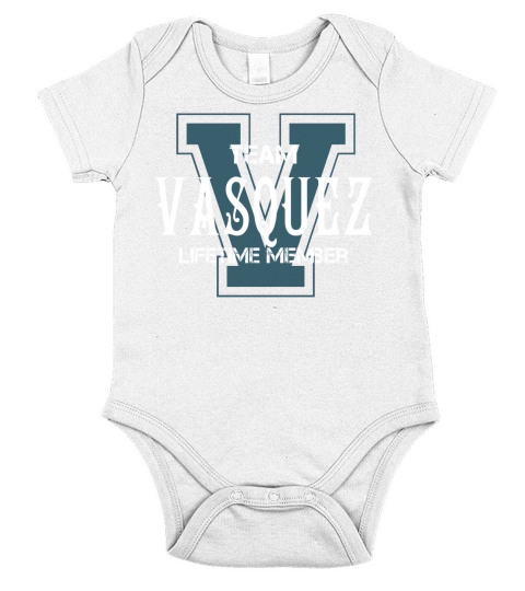 VASQUEZ Shirts - Team VASQUEZ Lifetime Member Name Shirts Short Sleeve Baby One-Piece