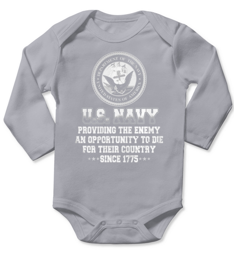 US Navy Long Sleeve Baby One-Piece