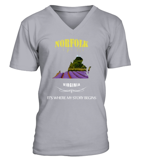 NORFOLK VIRGINIA born in NORFOLK V-Neck T-shirt