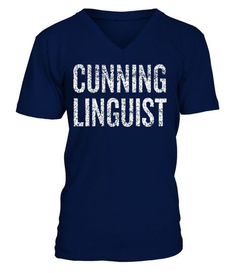 Vintage Art Cunning Linguist V-Neck T-shirt