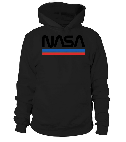 NASA Red Blue Stripe Minimal Logo Vintage Graphic T-Shirt Hoodie Unisex