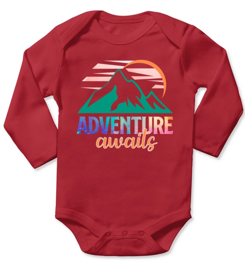 Adventure awaits Sublimation 2 Long Sleeve Baby One-Piece