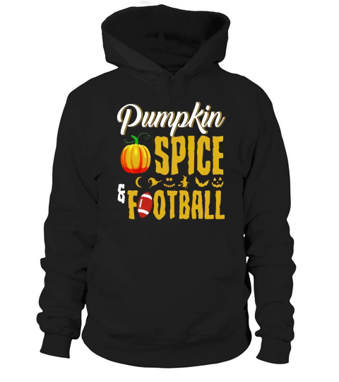Pumpkin Spice And Football Shirt Funny Halloween Costume Hoodie Unisex