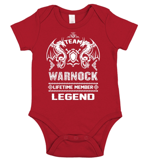 WARNOCK team lifetime member legend Short Sleeve Baby One-Piece