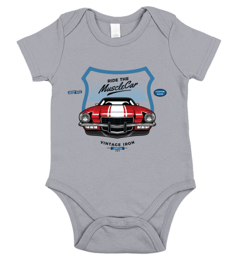 Ride the muscle car Short Sleeve Baby One-Piece