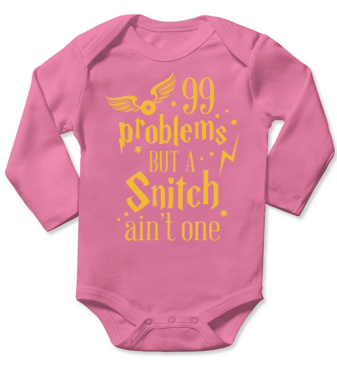 99 PROBLEMS but a snitch aint one Long Sleeve Baby One-Piece